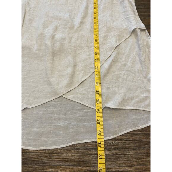 I.N. Studio Woman Beige Top with Bell Pompom Sleeve Size 1X Boho - Picture 9 of 9